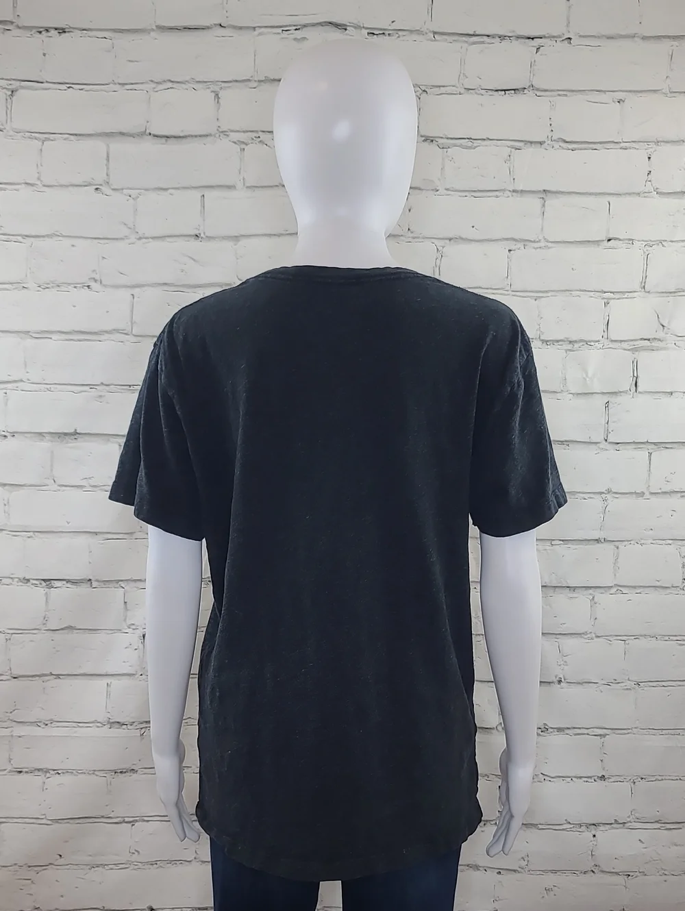 J Crew Mens' Soft Knit Cotton V-Neck Relaxed Field Knit Short Sleeve Tee Black